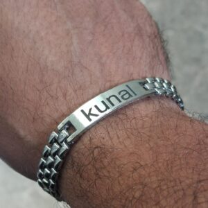 Silver Plated Rakhi (With name)