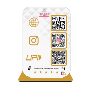Smart NFC 3 QR Standee | UV Printed | Portrait Style