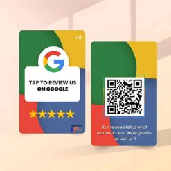 Custom NFC Google Review Card | Custom logo & Design Available | Multicolour