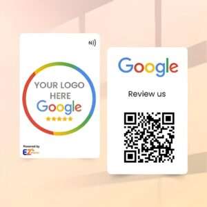 Custom NFC Google Review Card | Custom logo & Design Available | White 04