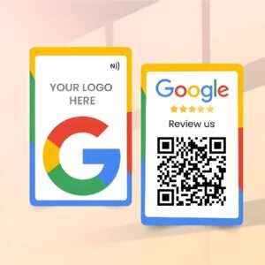 Custom NFC Google Review Card | Custom logo & Design Available | White 03