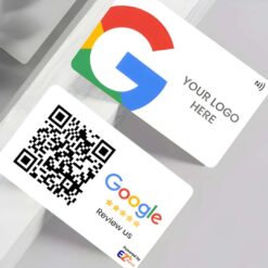 Custom NFC Google Review Card | Custom logo & Design Available | White 01