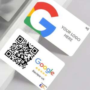Custom NFC Google Review Card | Custom logo & Design Available | White 01