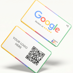 Google Review NFC & QR Card | Custom logo & Design Available | White