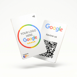 Google Review NFC & QR Card | Custom logo & Design Available | White