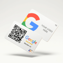 Google Review NFC & QR Card | Custom logo & Design Available | White