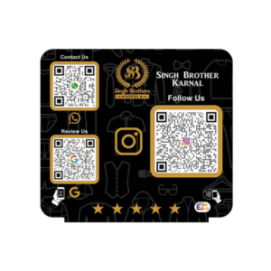 Smart NFC 3 QR Standee | UV Printed | Singh Brothers
