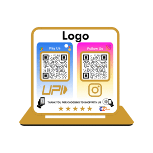 Smart NFC 2 QR Standee | UV Printed | Theme Based | Premium