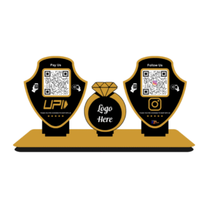 Customised Smart NFC 2 QR Standee | UV Printed | Jewellery Shop |D2