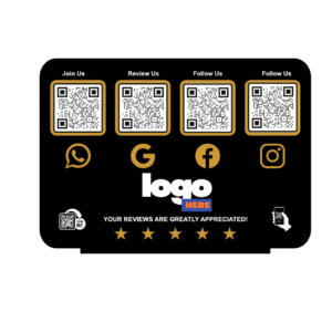 Smart NFC 4 QR Standee | UV Printed | Standard