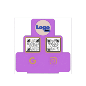 Customised Smart NFC 2 QR Standee | UV Printed | Bakery Business | Cake Style