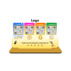 Smart NFC 4 QR Standee | UV Printed  | Theme Based