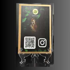 Smart NFC 1 QR Standee | UV Printed | Multi QR available | Custom Wood | Full Colour