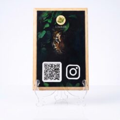 Smart NFC 1 QR Standee | UV Printed | Multi QR available | Custom Wood | Full Colour