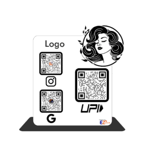 Smart NFC 3-in-1 Tabletop Standee For Salons & Beauty Parlours - Girl