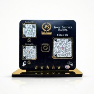 Smart NFC 3 QR Standee | UV Printed | Singh Brothers