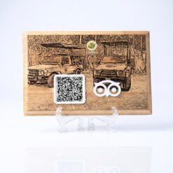 Smart NFC 1 QR Standee | UV Printed | Multi QR available | Custom Wood | Sketch | Landscape