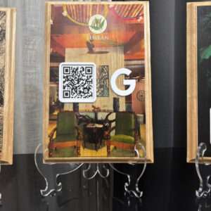 Smart NFC 1 QR Standee | UV Printed | Multi QR available | Custom Wood | Transparent Colour