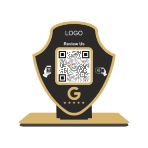 Smart NFC Single QR - Tabletop Standee - for Jewelry Stores | 7 x 8 inch