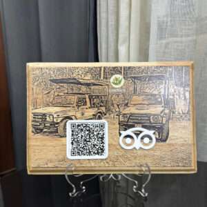 Smart NFC 1 QR Standee | UV Printed | Multi QR available | Custom Wood | Sketch | Landscape