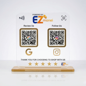Premium Smart NFC 2 QR Standee | Frosted