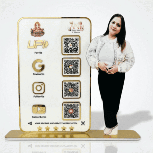 Your Custom Cutout Smart NFC 4-in-1 QR Tabletop Standee