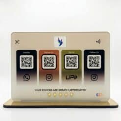 Smart NFC 4-in-1 Table Top Standee – New Theme Edition Warm White