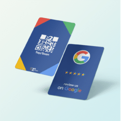 Google Review NFC & QR Card | Custom logo & Design Available | Blue