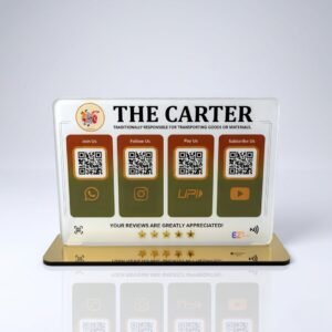 Smart NFC 4-in-1 Table Top Standee – New Theme Edition White