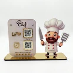 Chef Cutout Smart NFC 2-in-1 QR Standee