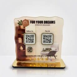 Smart NFC 2-in-1 Table Top Standee – For Furniture & Interior houses