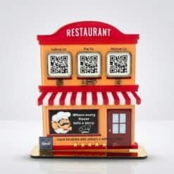 Custom Smart NFC 3 QR Standee For Restaurants