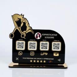 Smart NFC 4-in-1 Tabletop Standee For Salons & Beauty Parlours - Comb, Scissors & Style