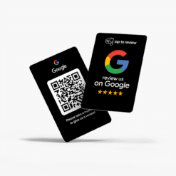 Google Review NFC & QR Card | Custom logo & Design Available | Black