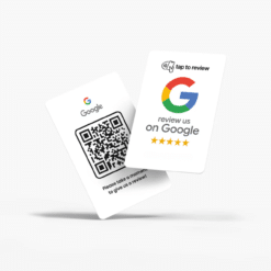 Google Review NFC & QR Card | Custom logo & Design Available | White