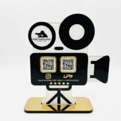 Camera Shaped - 2 QR Table Top Standee