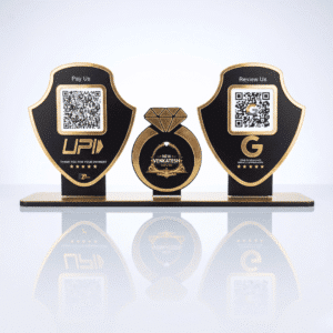 Smart NFC 2-in-1 Tabletop Standee for Jewelry Stores with Ring
